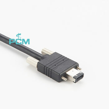 FireWire 400 6 Pin to 6 Pin Male Screw Locking PCM-CLC-23