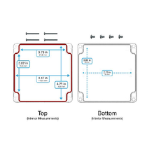 Top Cap Clear Bottom Clear Electronic Enclosures RB55P06C16C