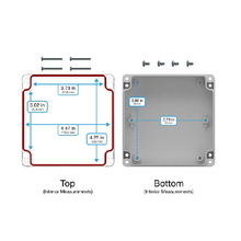 Top Cap Clear Bottom Gray Electronic Enclosures RB55P06C16G