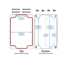 Top Cap Clear Bottom Clear Electronic Enclosures RB53P06C16C