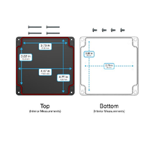 Top Cap Black Bottom Clear Electronic Enclosures RB55P06B28C