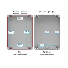 Top Cap Gray Bottom Gray Electronic Enclosures RB65P06G10G