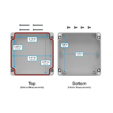 Top Cap Gray Bottom Gray Electronic Enclosures RB55P06G28G
