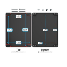 Top Cap Black Bottom Black Electronic Enclosures RB65P12B10B