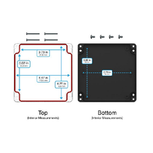 Top Cap Clear Bottom Black Electronic Enclosures RB55P14C16B