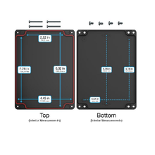 Top Cap Black Bottom Black Electronic Enclosures RB65P06B24B