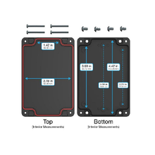 Top Cap Black Bottom Black Electronic Enclosures RB53P06B10B
