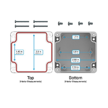 Top Cap Clear Bottom Gray Electronic Enclosures RB33P06C28G