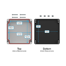 Top Cap Gray Bottom Black Electronic Enclosures RB55P14G10B
