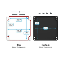 Top Cap Clear Bottom Black Electronic Enclosures RB55P06C28B