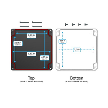 Top Cap Black Bottom Clear Electronic Enclosures RB55P06B10C