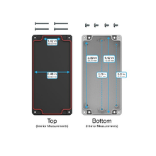 Top Cap Black Bottom Gray Electronic Enclosures RB63P06B16G