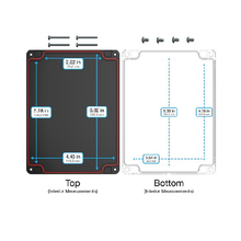 Top Cap Black Bottom Clear Electronic Enclosures RB65P12B20C