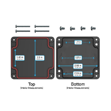 Top Cap Black Bottom Black Electronic Enclosures RB33P06B28B