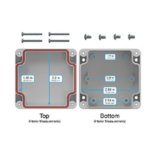Top Cap Gray Bottom Gray Electronic Enclosures RB33P06G08G