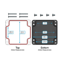 Top Cap Clear Bottom Black Electronic Enclosures RB33P06C08B