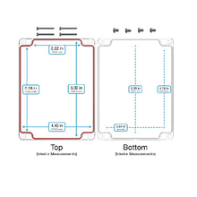 Top Cap Clear Bottom Clear Electronic Enclosures RB65P12C20C