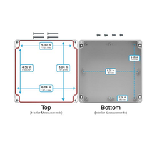 Top Cap Clear Bottom Gray Electronic Enclosures RB66P06C16G