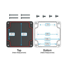 Top Cap Black Bottom Clear Electronic Enclosures RB33P06B16C