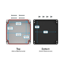 Top Cap Gray Bottom Black Electronic Enclosures RB55P06G28B