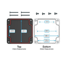 Top Cap Black Bottom Clear Electronic Enclosures RB33P06B28C