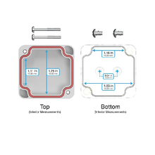 Top Cap Gray Bottom Clear Electronic Enclosures RB22P04G10C