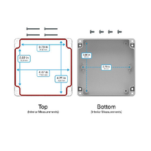 Top Cap Clear Bottom Gray Electronic Enclosures RB55P06C10G