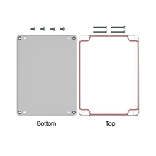 Top Cap Clear Bottom Gray Electronic Enclosures RB65P06C20G