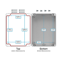 Top Cap Clear Bottom Gray Electronic Enclosures RB65P06C10G