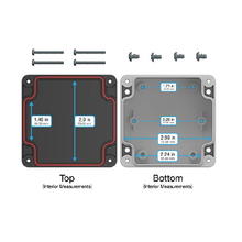 Top Cap Black Bottom Gray Electronic Enclosures RB33P06B08G