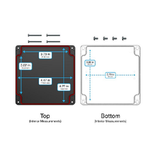 Top Cap Black Bottom Clear Electronic Enclosures RB55P14B16C