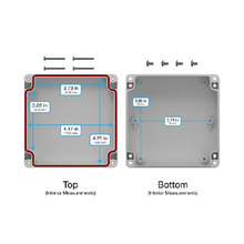 Top Cap Gray Bottom Gray Electronic Enclosures RB55P06G16G