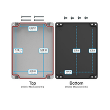 Top Cap Gray Bottom Black Electronic Enclosures RB65P06G10B