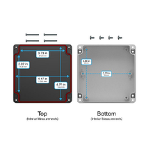 Top Cap Black Bottom Gray Electronic Enclosures RB55P06B28G