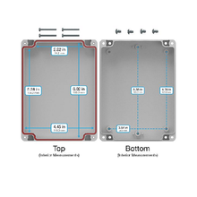 Top Cap Gray Bottom Gray Electronic Enclosures RB65P06G24G
