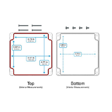 Top Cap Clear Bottom Clear Electronic Enclosures RB55P06C28C