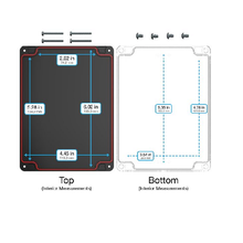 Top Cap Black Bottom Clear Electronic Enclosures RB65P06B10C