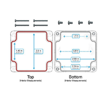Top Cap Clear Bottom Clear Electronic Enclosures RB33P06C16C