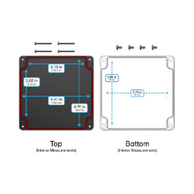 Top Cap Black Bottom Clear Electronic Enclosures RB55P14B10C