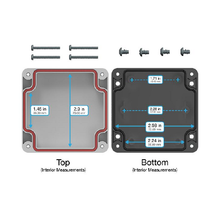 Top Cap Gray Bottom Black Electronic Enclosures RB33P06G08B