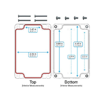 Top Cap Clear Bottom Clear Electronic Enclosures RB53P06C10C