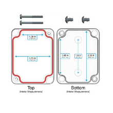 Top Cap Clear Bottom Clear Electronic Enclosures RB32P04C10C