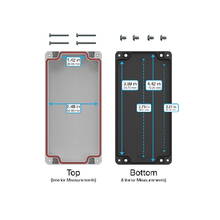 Top Cap Gray Bottom Black Electronic Enclosures RB63P06G16B