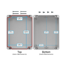 Top Cap Gray Bottom Gray Electronic Enclosures RB65P06G20G