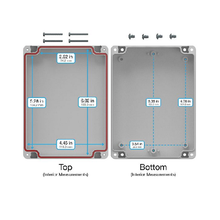 Top Cap Gray Bottom Gray Electronic Enclosures RB65P12G20G