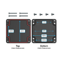 Top Cap Black Bottom Black Electronic Enclosures RB33P06B08B