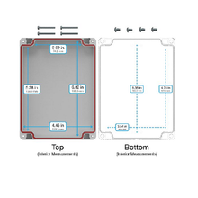 Top Cap Gray Bottom Clear Electronic Enclosures RB65P06G24C