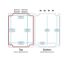 Top Cap Clear Bottom Clear Electronic Enclosures RB65P12C24C