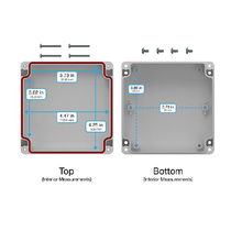 Top Cap Gray Bottom Gray Electronic Enclosures RB55P06G10G