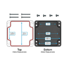 Top Cap Clear Bottom Black Electronic Enclosures RB33P06C28B